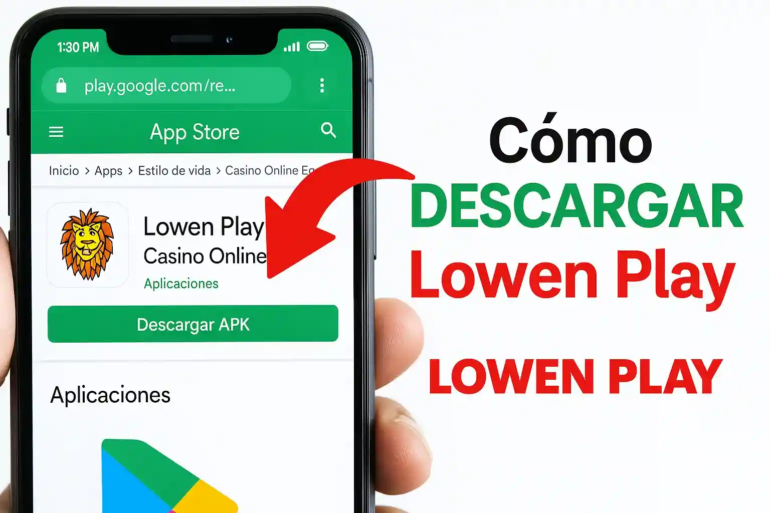Interfaz móvil de la app Sitio de juegos en línea