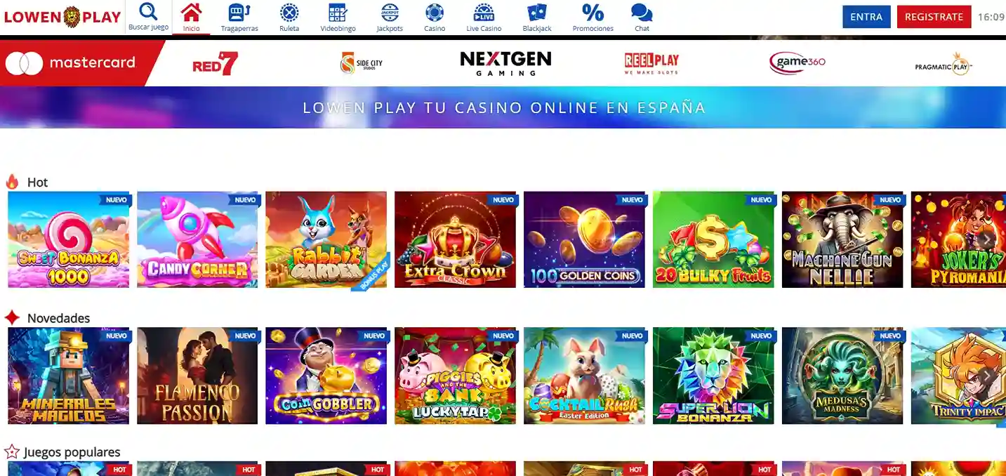 Diseño de la interfaz en Lowen Play España